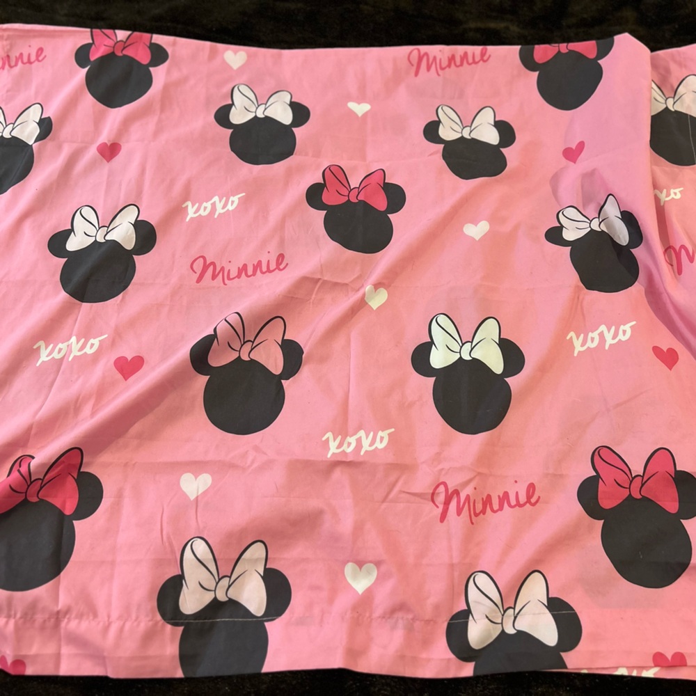 Disney Pink Minnie Mouse Bow Pattern Fabric Panel